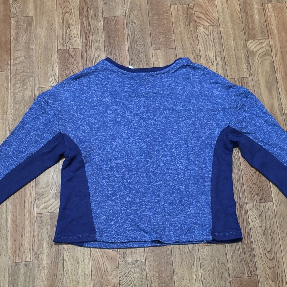Justice Kids Navy and Heather Blue Long Sleeve Tee (AB2) - Picture 3 of 3